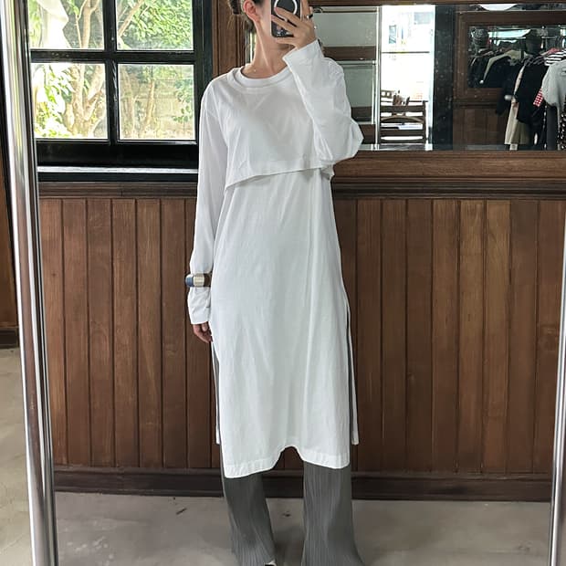 COMME DES GARCONS layered shirt dress