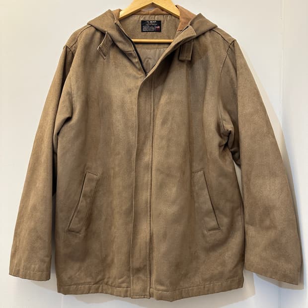 g-man authentic 스웨이드 후드 점퍼 자켓