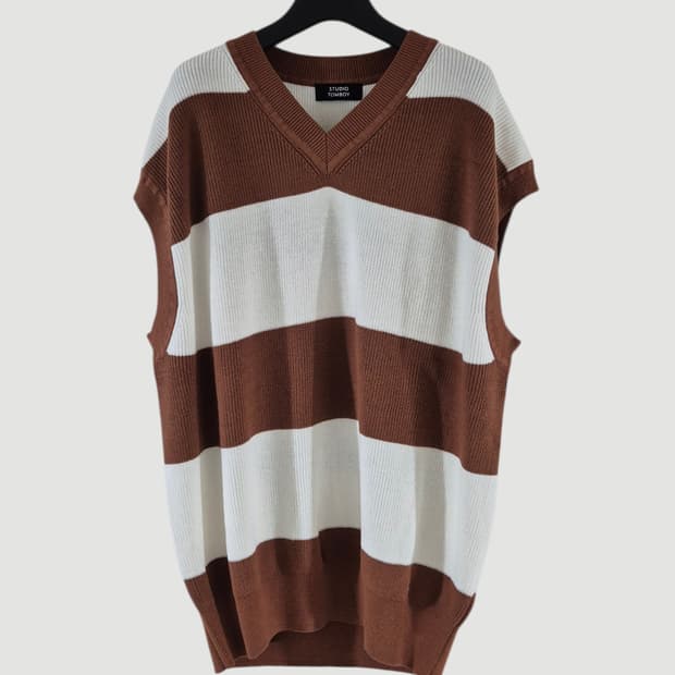 스튜디오 톰보이 니트 조끼 남여공용