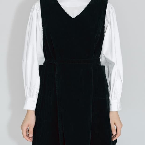 새상품) 유노이아 코듀로이 베스트 (허리끈 포함)