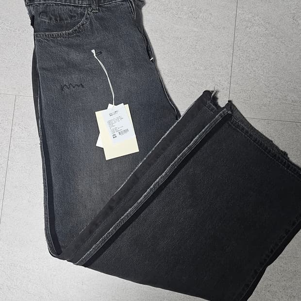 3) 폴리테루 리빌드 고시마 데님 워시드 블랙 002