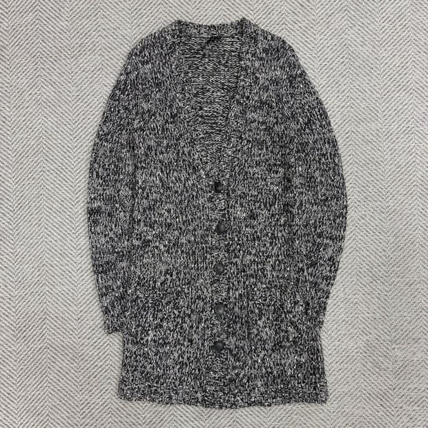 띠어리 마블 패턴 니트 가디건 v1139