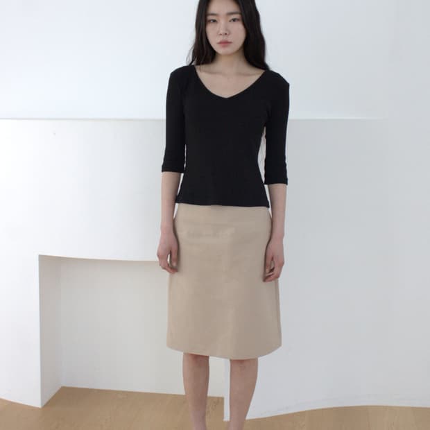 [elleanor] Mia Skirt Beige