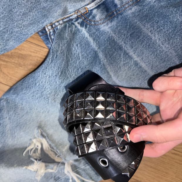 스터드 벨트   Punk stud belt
