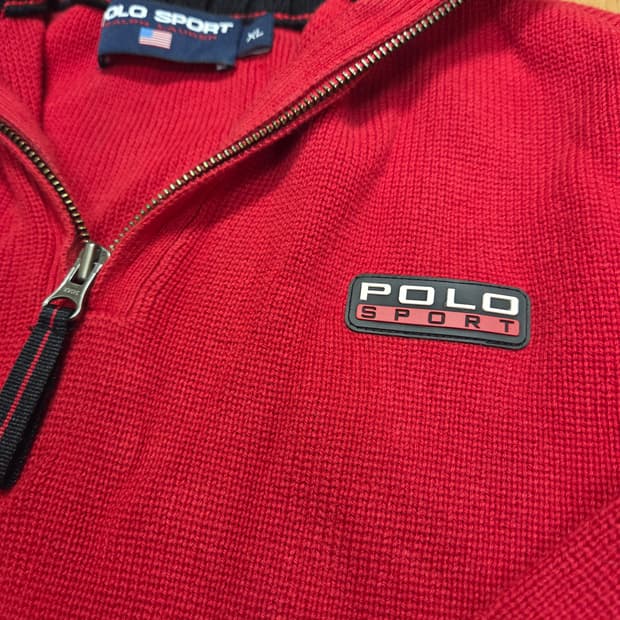 폴로스포츠 반집업 니트 M~L