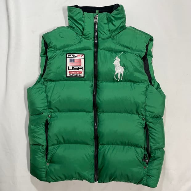 랄프로렌 폴로 빅포니 성조기 패딩조끼