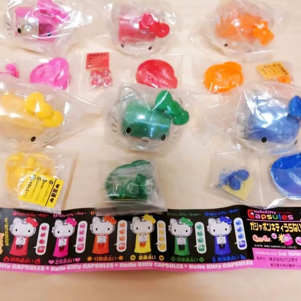 키티 가챠 6종 세트, 키티 뽑기 기계 피규어