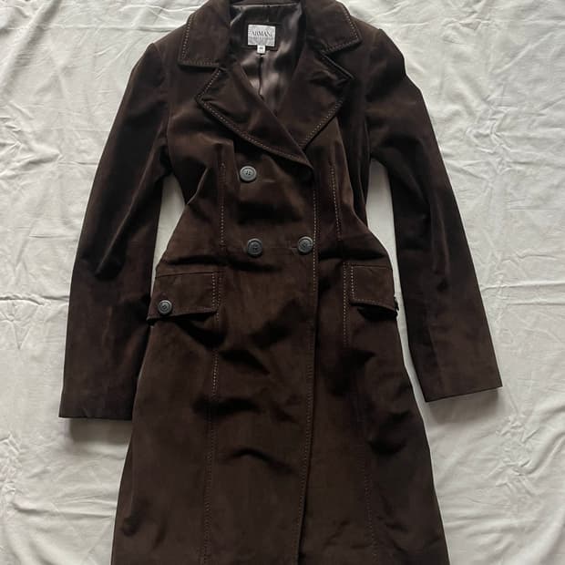 아르마니 꼴레지오니 스웨이드 코트
