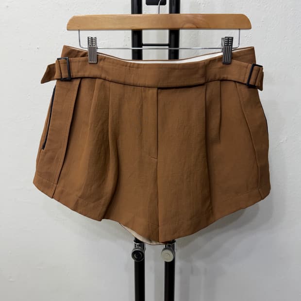 정품) 타임 한섬 브라운 숏팬츠 반바지 67(28)