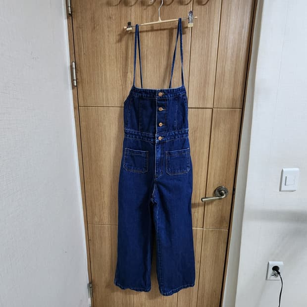(XS)여성 STANDING 데님 오버롤 점프수트