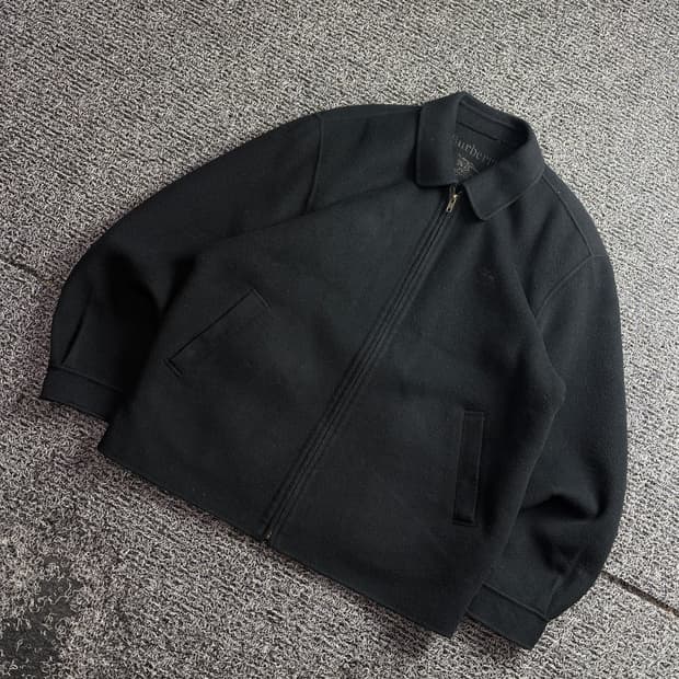 90s 버버리 런던 핸드메이드 캐시미어 블루종 자켓 3370