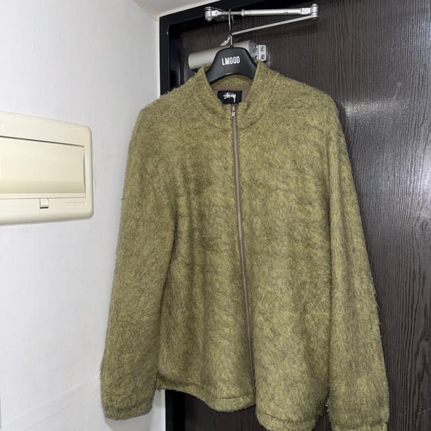 stussy 모헤어 집업 가디건