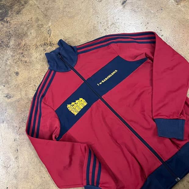 [정품/100] 아디다스 바르셀로나 트랙탑 레드 져지 b13