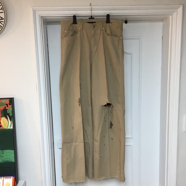 무명 와이드 치노팬츠