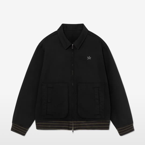 TCM mini logo pocket work jacket (black)