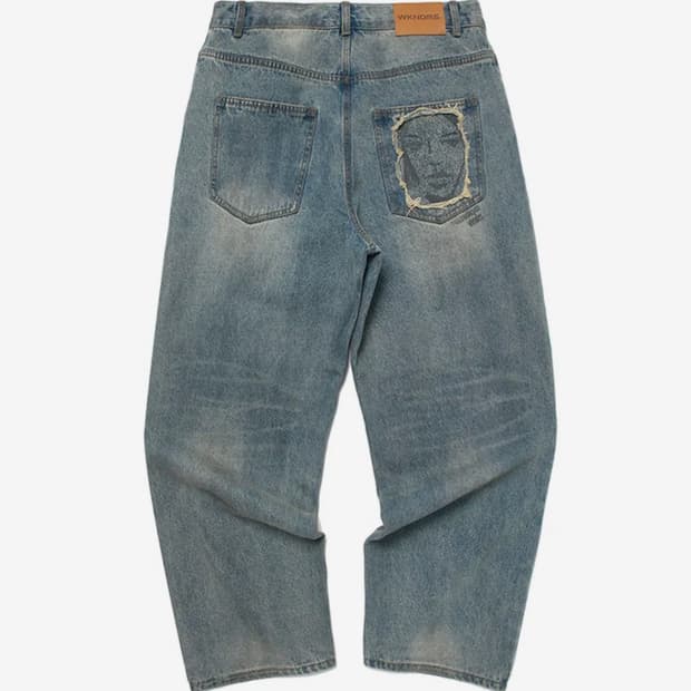 위캔더스 FACE DENIM PANTS M사이즈