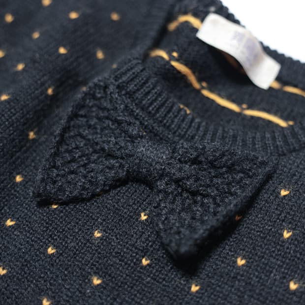 [JPN] Ribbon heart dot Knit 