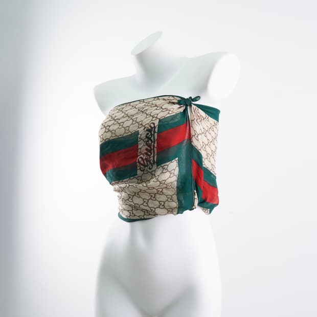 Gucci 실크 로고 스카프