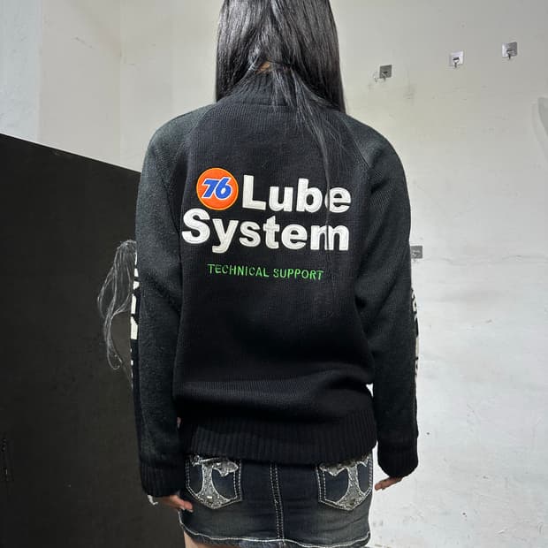 Jpn 일본 빈티지 니트 자켓 자수 집업 져지