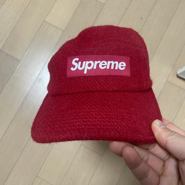 슈프림 트위드 캠프캡