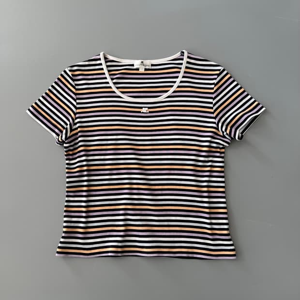 꾸레쥬 courreges 로고 반팔 티셔츠