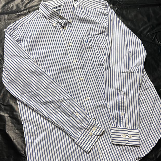 노티카 블루 스트라이프 버튼다운 셔츠 L