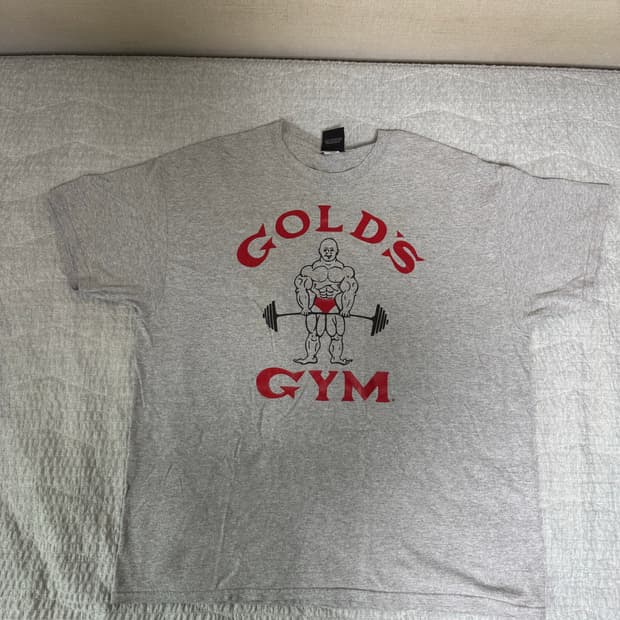 Vtg 90s GOLD'S GYM 반팔티(그레이)