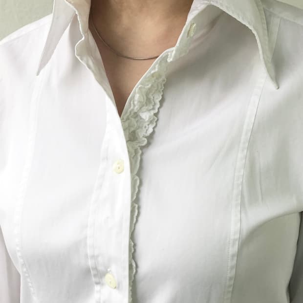 돌체앤가바나 프릴 라인 셔츠