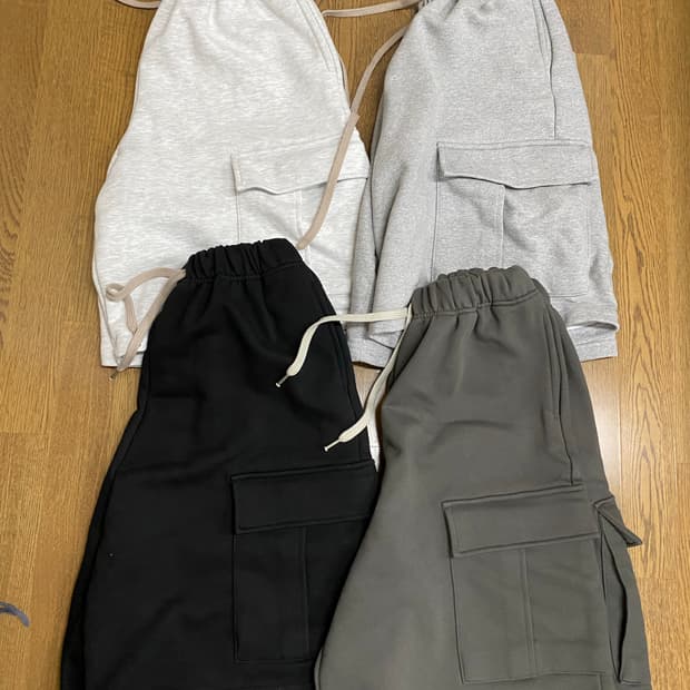 슬로워 HD 1/4 하프 카고 스웻 버뮤다 팬츠 os 4종 세트