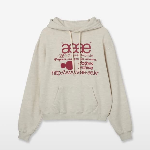 Aeae 에이이에이이 후드티 오트밀