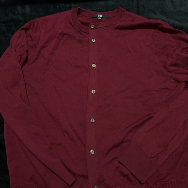 유니클로 메리노크루넥가디건 xxl