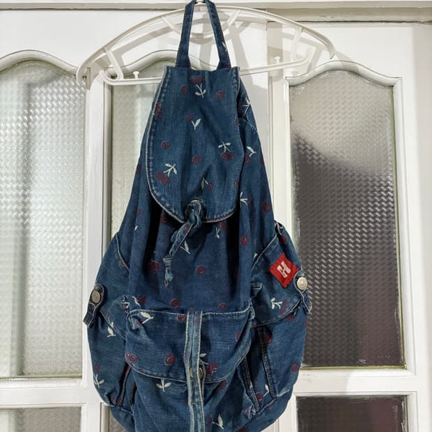 히스테릭글래머 데님 더플 백팩