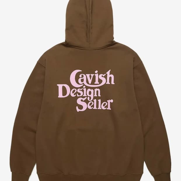 카비시 SELLER LOGO HOODIE BROWN 후드티