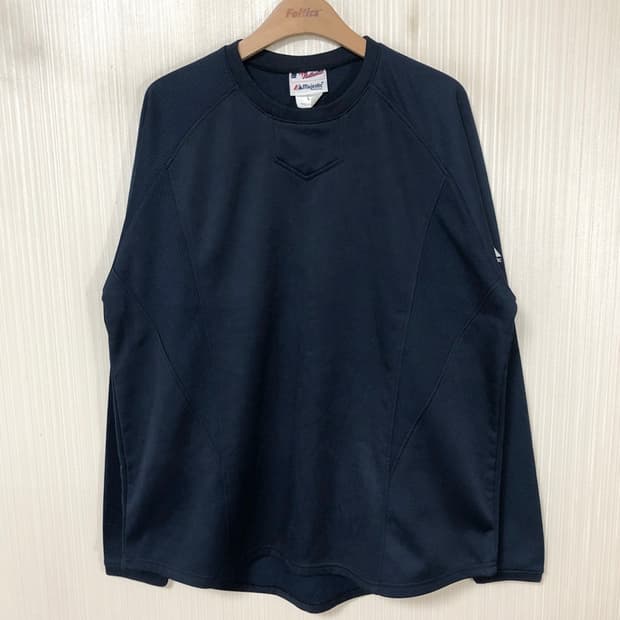 MLB 마제스틱 어센틱 플리스풀오버 L(네이비)