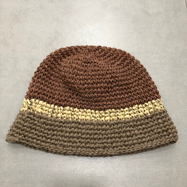 미수아바흐브 misu a barbe 핸드메이드 스트로우 여름 버킷햇 모자
