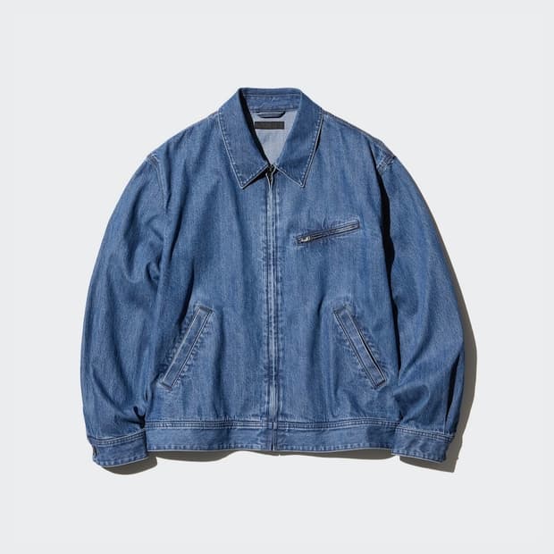 [새상품 XL] 유니클로 집업블루종 데님자켓 청자켓