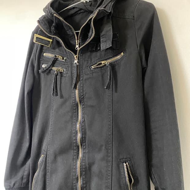 빈티지 y2k 펑크 투웨이 자켓