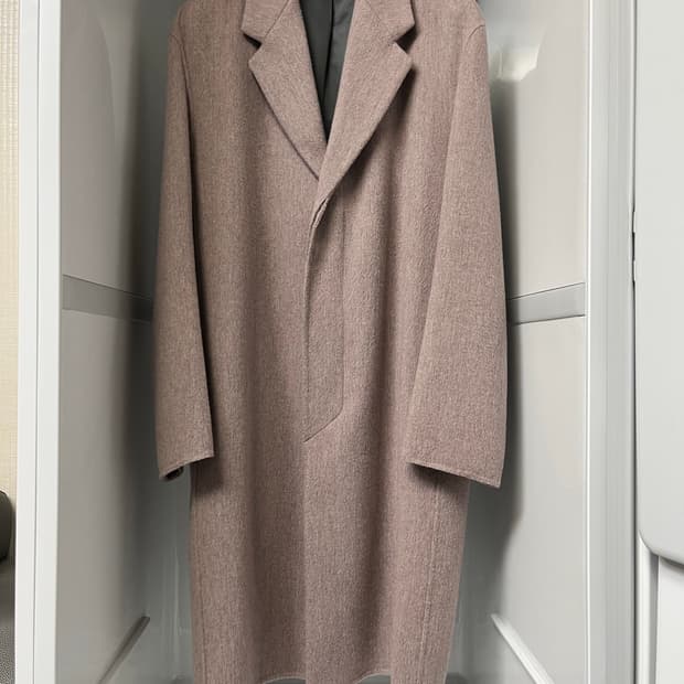 시스템옴므 멜란지핑크 오버핏 핸드메이드 코트 95사이즈