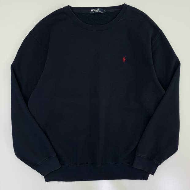 Polo  폴로 랄프로렌 90,s 자수 다크네이비 맨투맨 