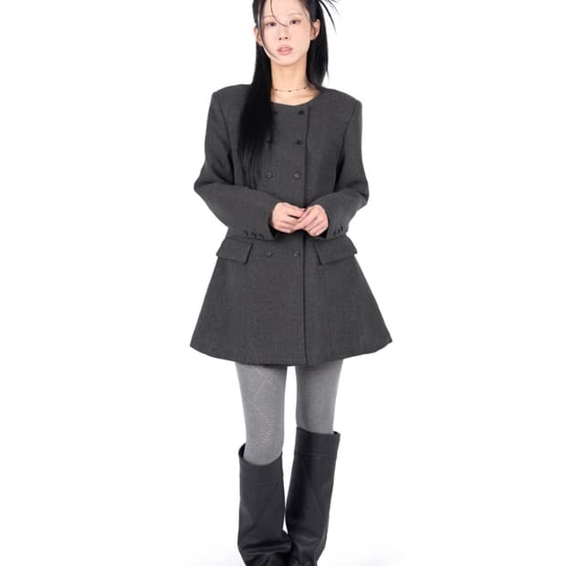 릿킴 SWAN FLARE DOUBLE COAT