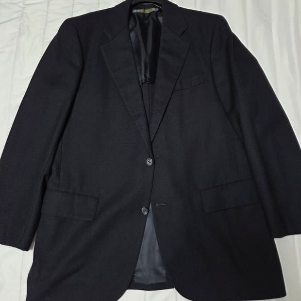 [2(100)]브룩스브라더스 울100 투버튼 네이비블레이저