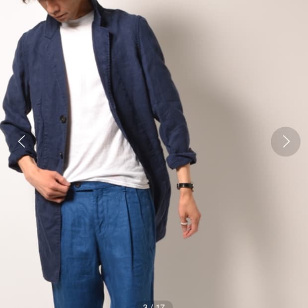 린넨 네이비 블레이저