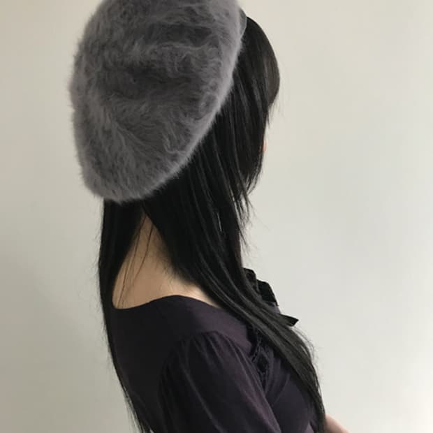 Fur Leather Beret