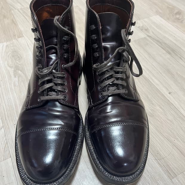 알든 코도반 캡토 부츠 버건디 컬러 8e