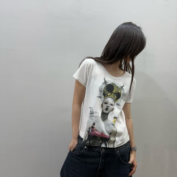 준지 x 알렉스앤펠릭스 그래픽 아트워크 티셔츠