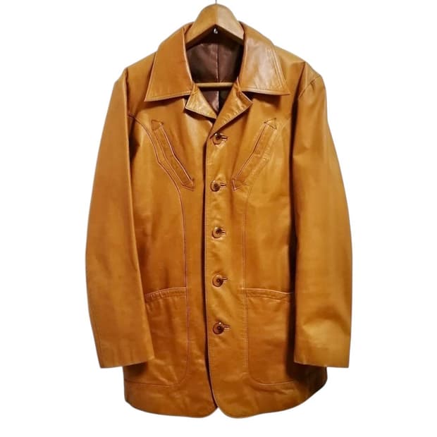 70s 카우 레더 웨스턴 자켓