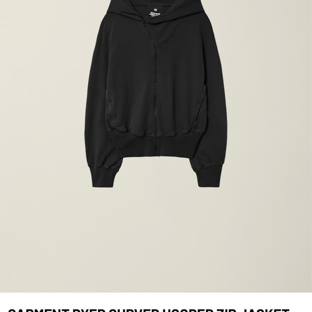 누마레 이이 커브드 후드집업 블랙 M