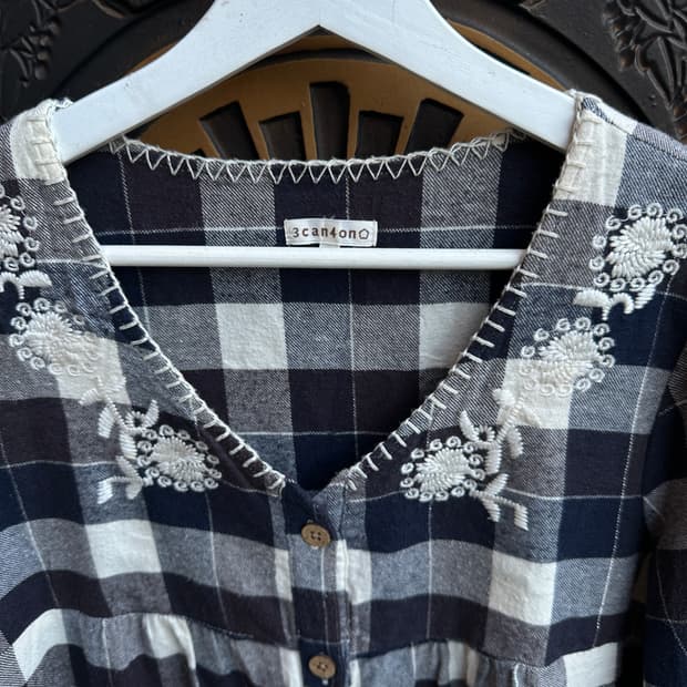 3can4on 체크 원피스