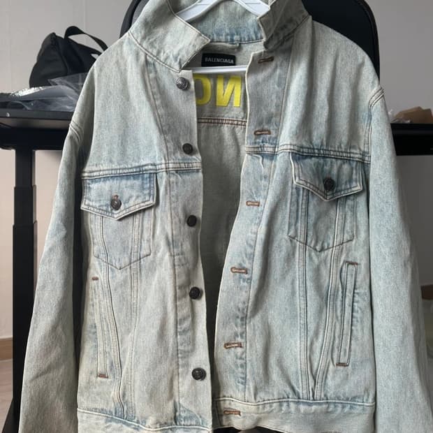 정품) 발레시아가 백로고 연청자켓 