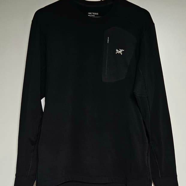 (넬슨스포츠 정품)아크테릭스 로 LT 크루 넥 블랙 M(100~105)